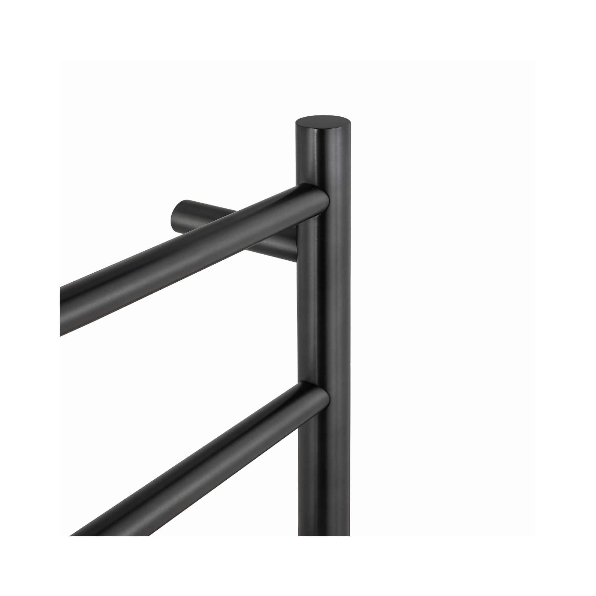 NORICO 6-BAR ROUND LADDER HEATED TOWEL RAIL 620MM BRUSHED GUN METAL