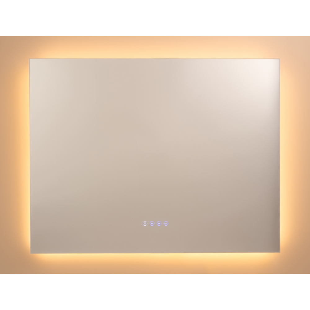 LUNARGLOW AURA RECTANGULAR 3 COLOUR LIGHTS FRAMELESS LED MIRROR 900X700MM