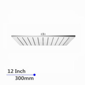 AQUAPERLA BRASS SQUARE SHOWER HEAD 300MM CHROME