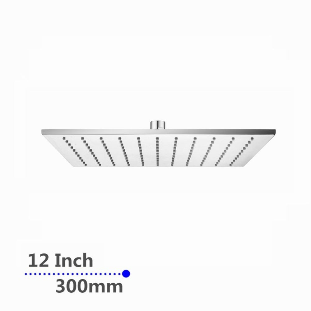AQUAPERLA BRASS SQUARE SHOWER HEAD 300MM CHROME