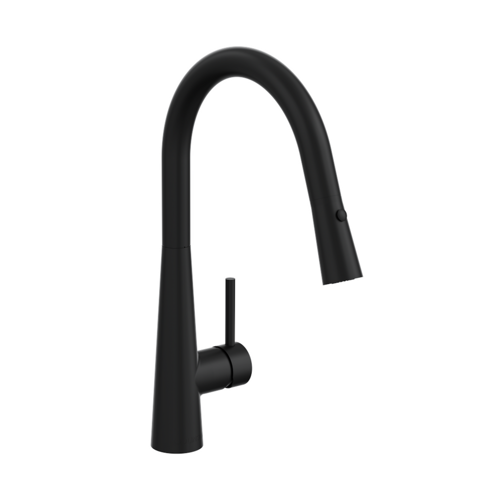 LINSOL KASHI PULL OUT SINK MIXER 410MM MATTE BLACK