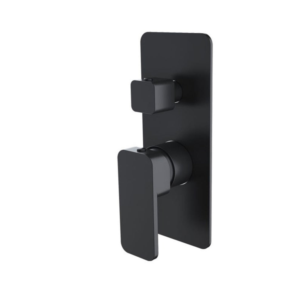 NORICO IVANO WALL MIXER WITH DIVERTER 200MM MATTE BLACK
