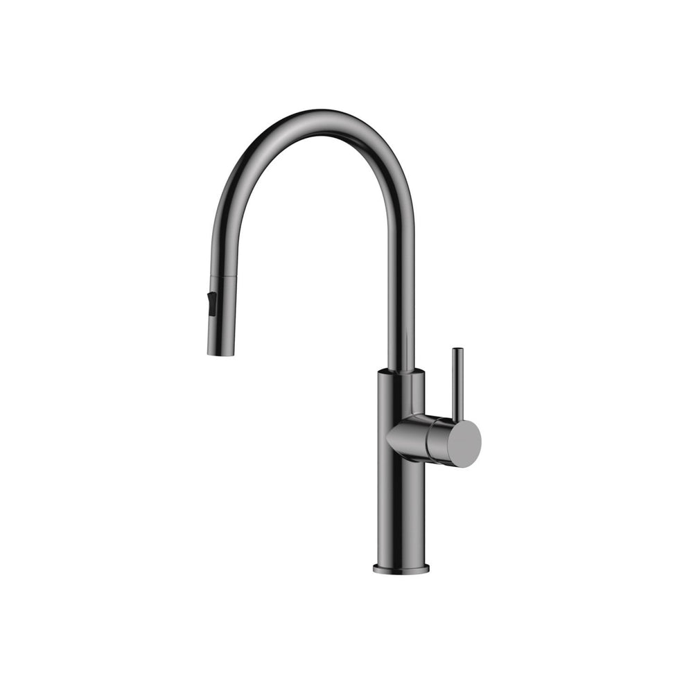 LINSOL HALO PULL OUT SINK MIXER 426MM GUN METAL