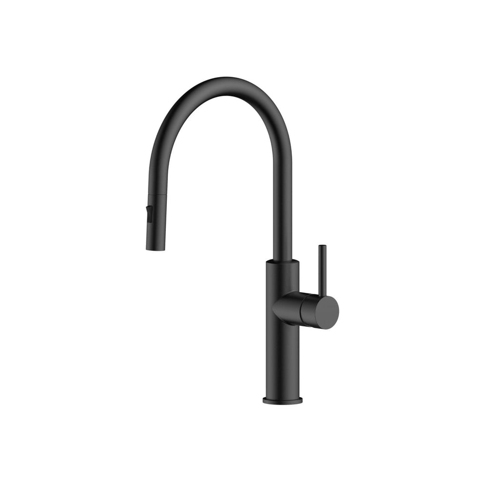 LINSOL HALO PULL OUT SINK MIXER 426MM MATTE BLACK