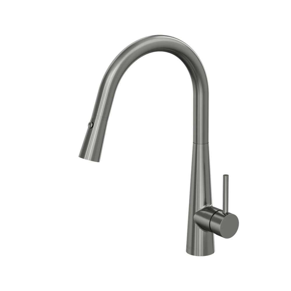 LINSOL KASHI LEAD FREE PULL OUT SINK MIXER 410MM GUN METAL