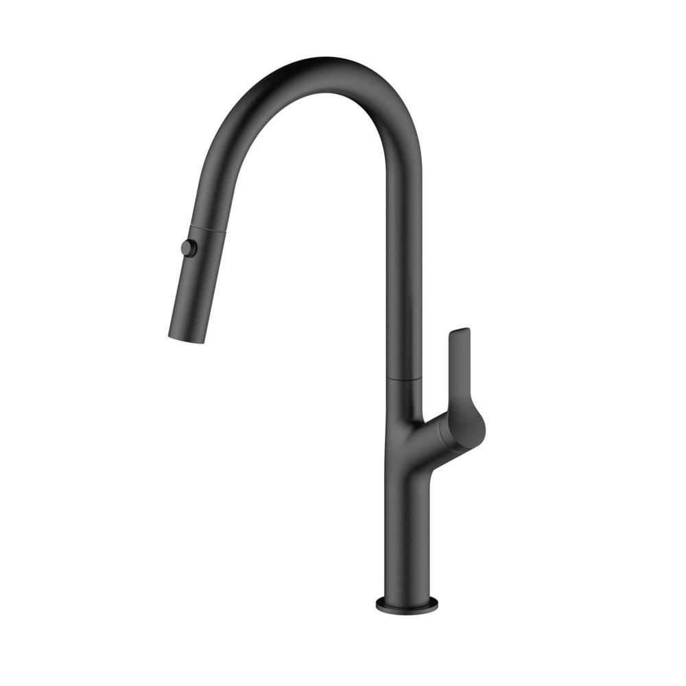 LINSOL TISH S2 LEAD FREE PULL OUT SINK MIXER 449MM MATTE BLACK
