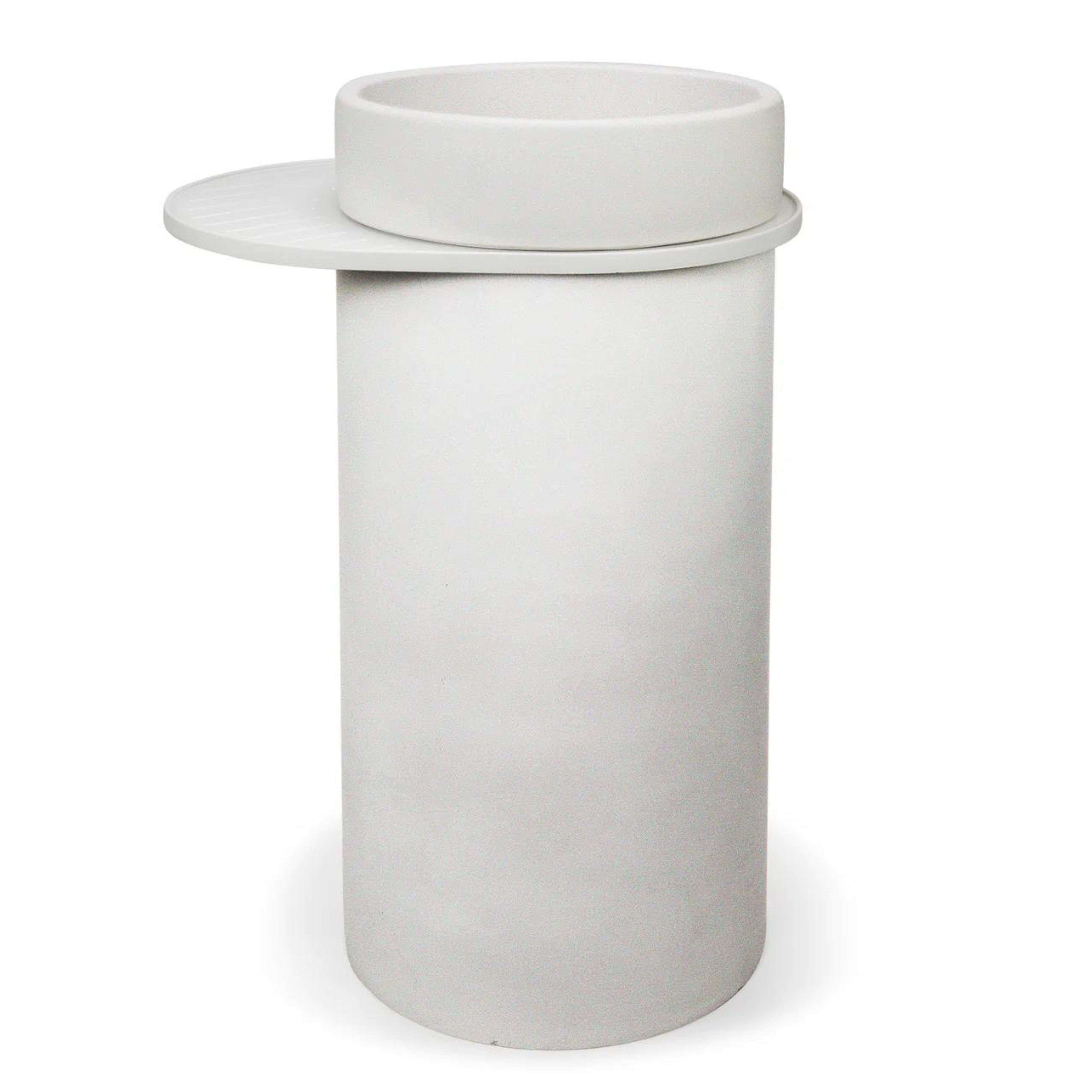 NOOD CO CYLINDER BOWL FREESTANDING BASIN IVORY
