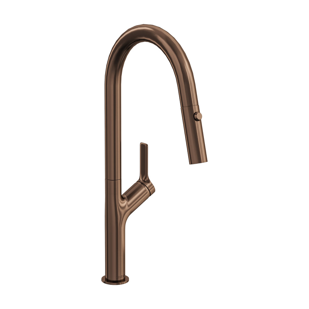 LINSOL TISH S2 PULL OUT SINK MIXER 449MM BRUSHED COPPER