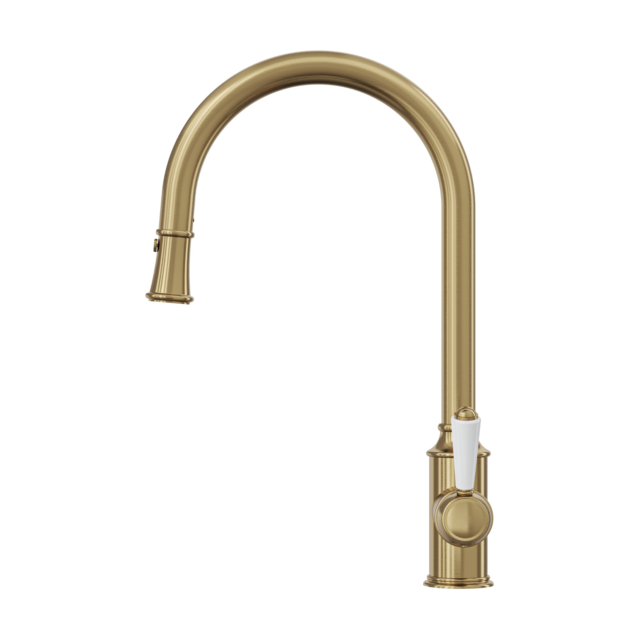 LINSOL TOMMY S2 PULL OUT SINK MIXER 439MM BRUSHED BRASS