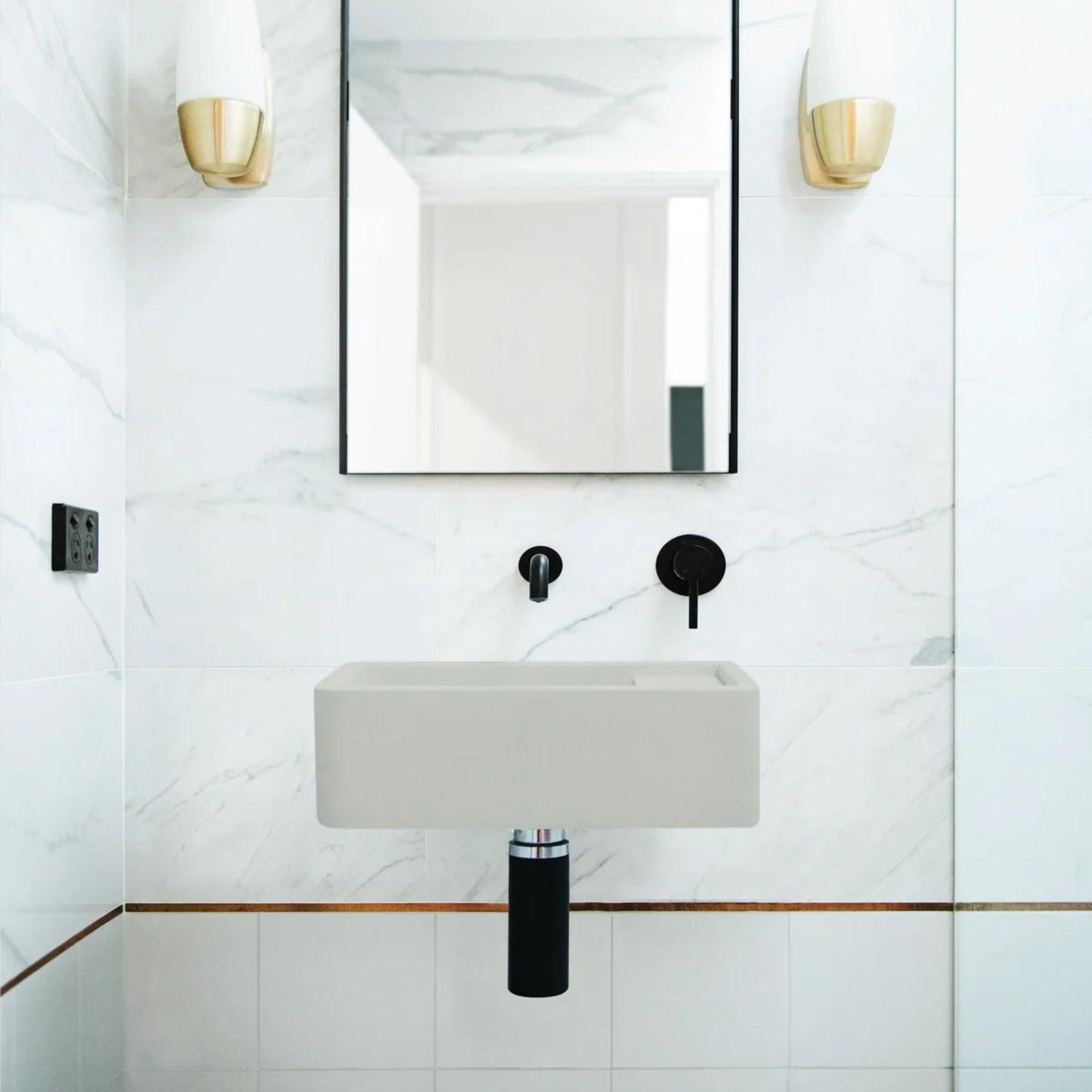 NOOD CO SHELF 01 ABOVE COUNTER / WALL HUNG BASIN CLOUD 440MM