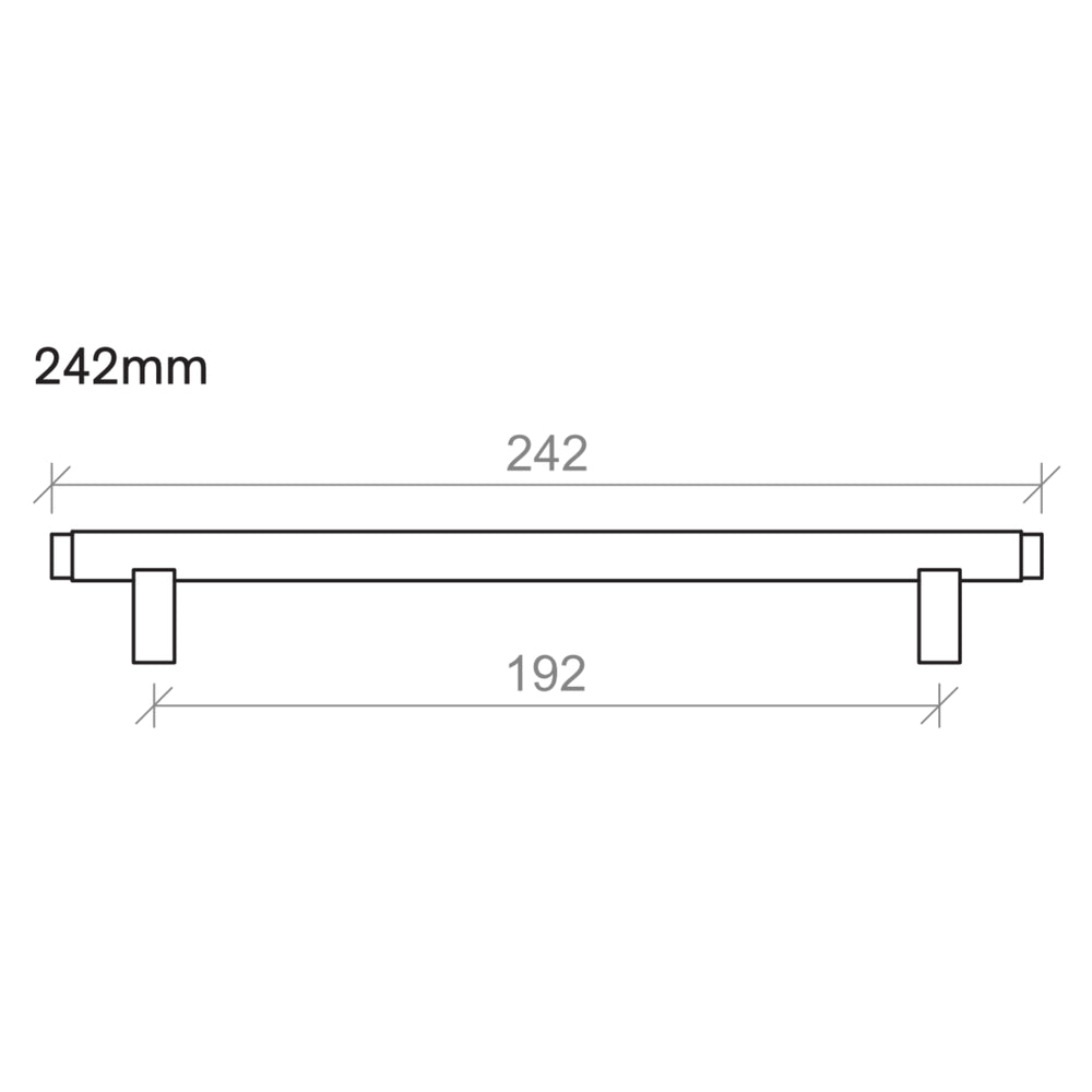 TIMBERLINE MONARCH HANDLE CHROME (AVAILABLE IN 150MM, 240MM, 340MM AND 435MM)