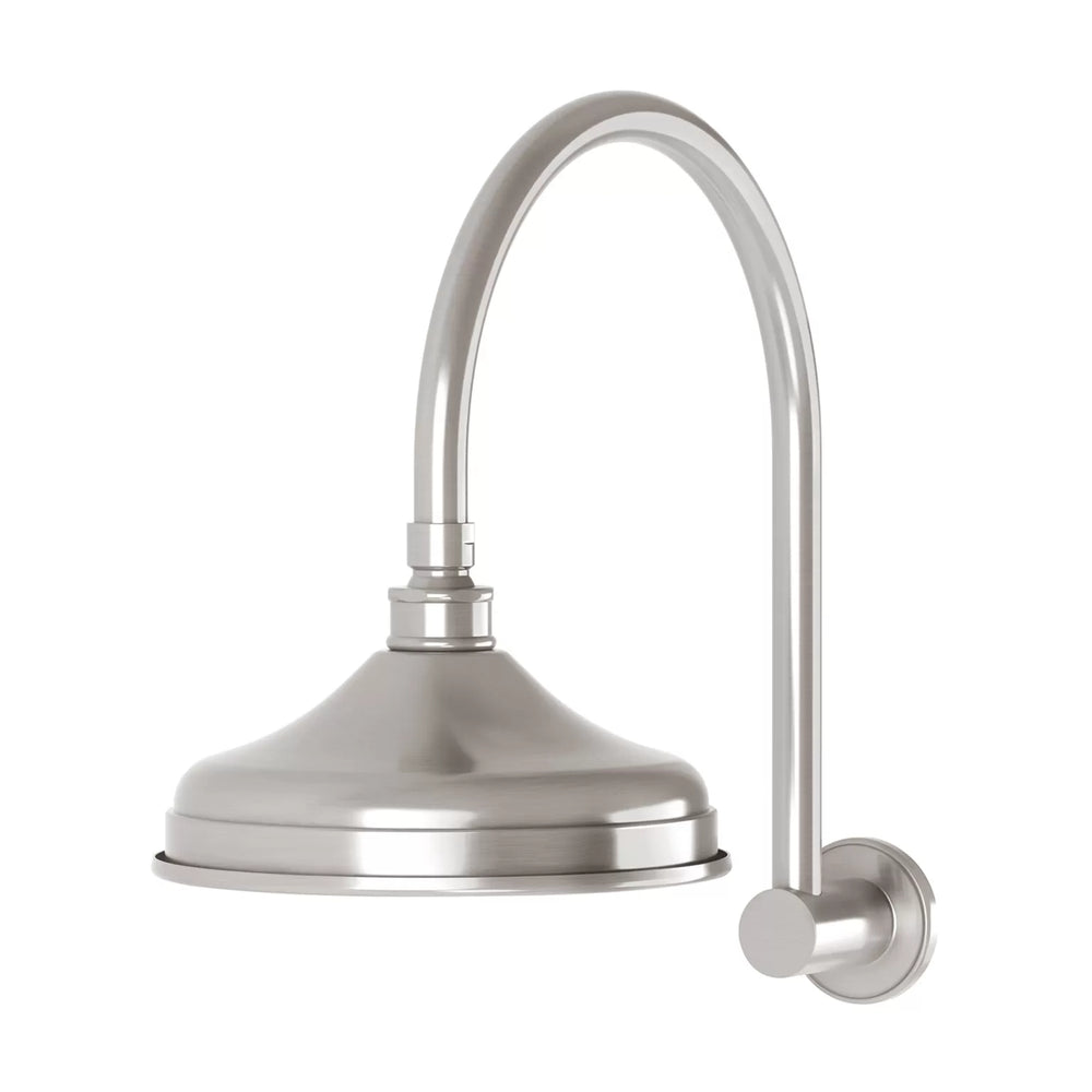 PHOENIX NOSTALGIA VINTAGE SHOWER ARM & ROSE 303MM BRUSHED NICKEL