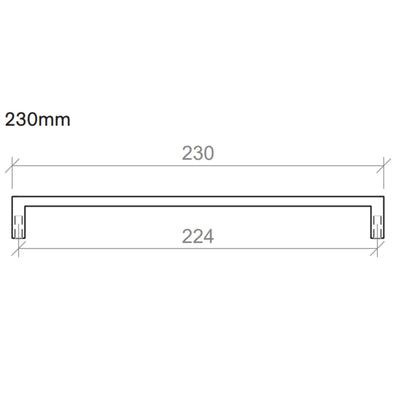 TIMBERLINE D HANDLE SATIN GOLD (AVAILABLE IN 104MM, 138MM, 230MM, 361MM AND 457MM)