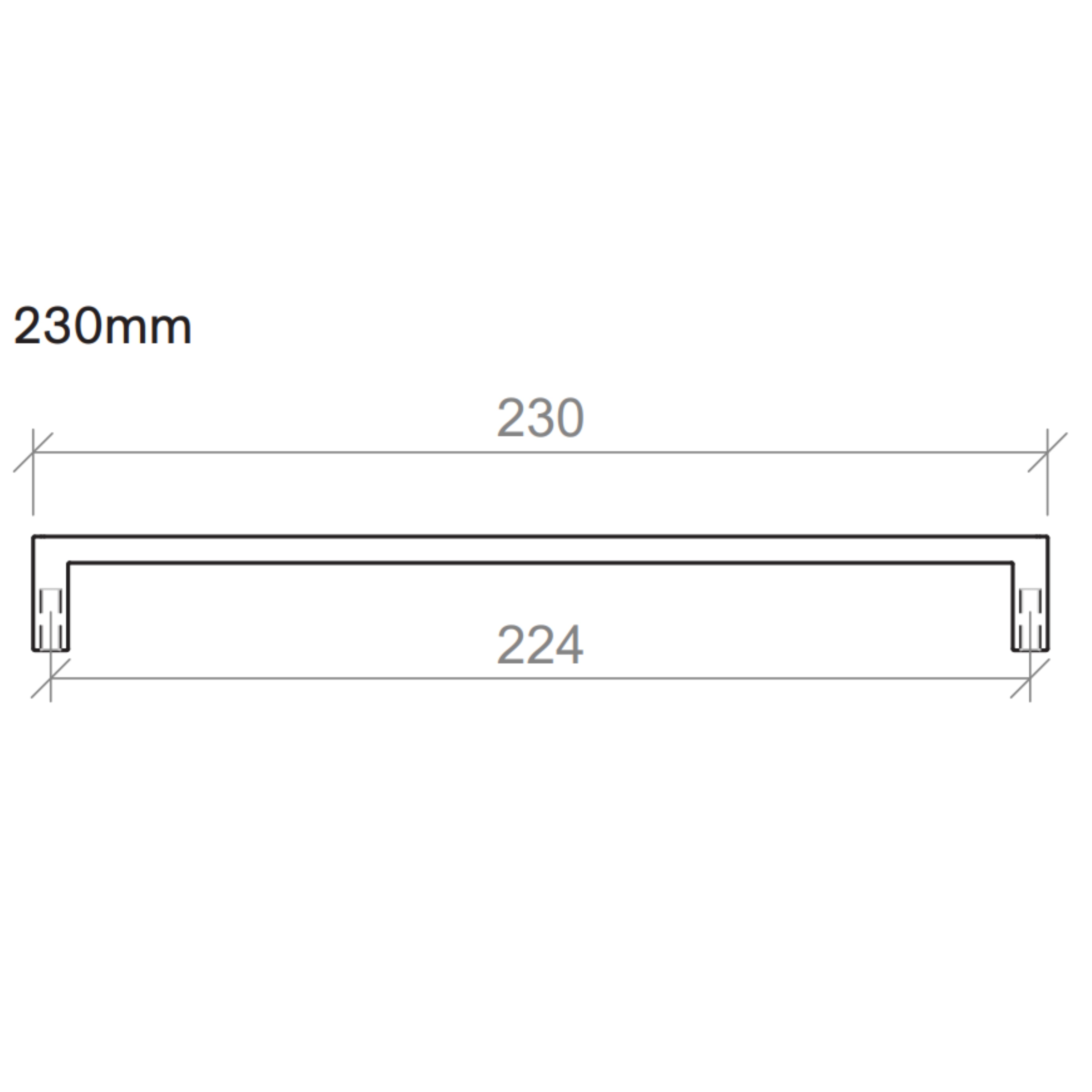 TIMBERLINE D HANDLE BLACK (AVAILABLE IN 104MM, 138MM, 230MM, 361MM AND 457MM)
