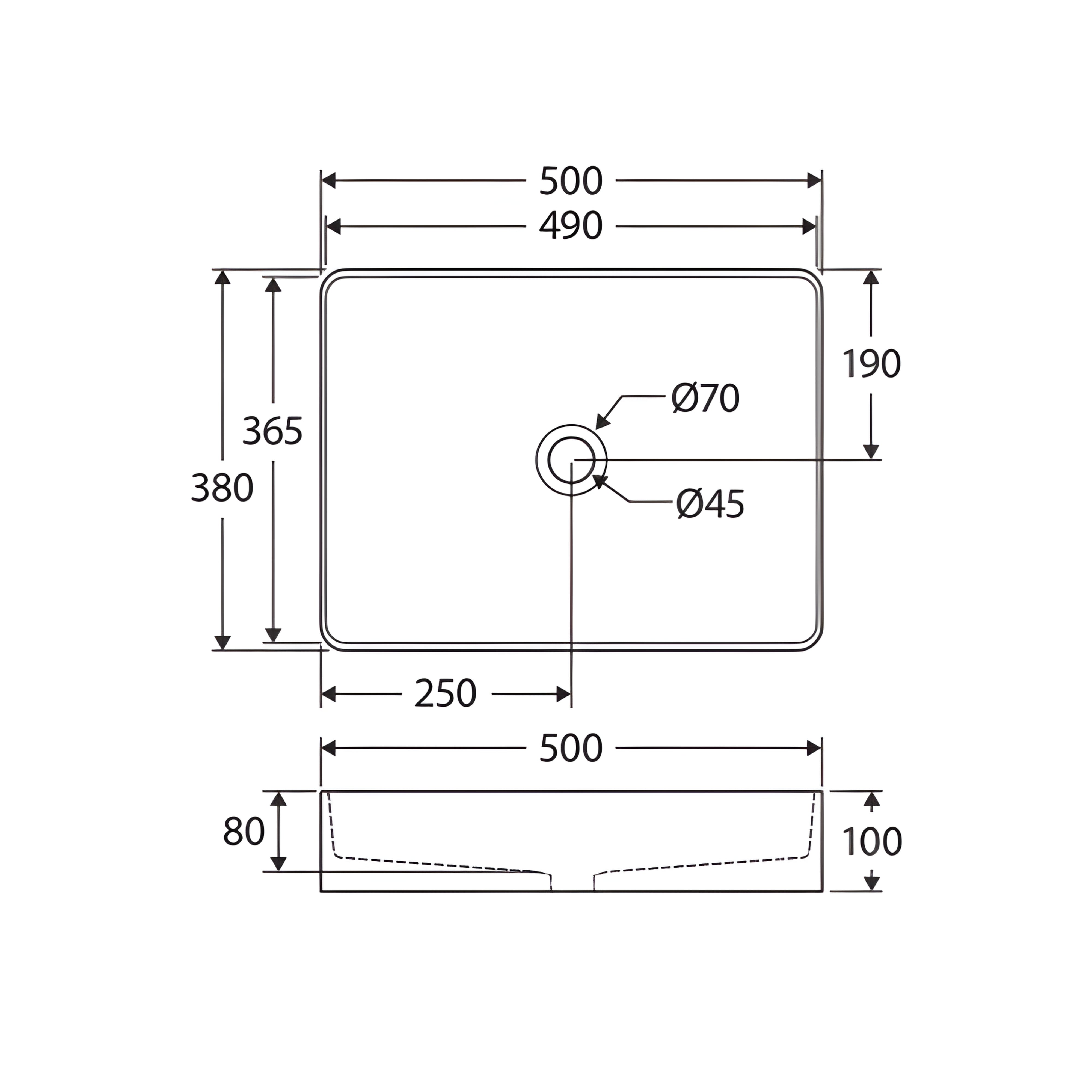 FIENZA ELEANOR FLUTED ABOVE COUNTER BASIN GLOSS WHITE 500MM