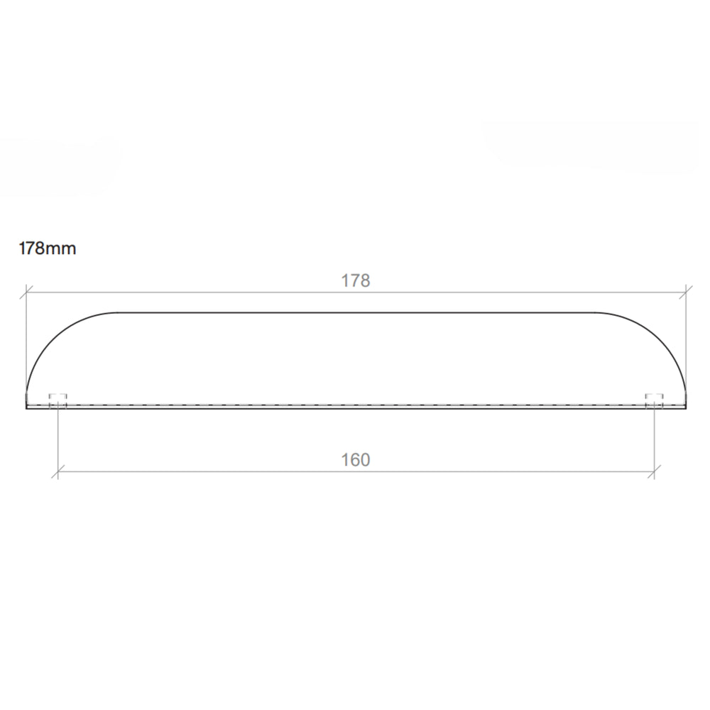 TIMBERLINE SOLID LIP HANDLE CHROME (AVAILABLE IN 50MM AND 178MM)