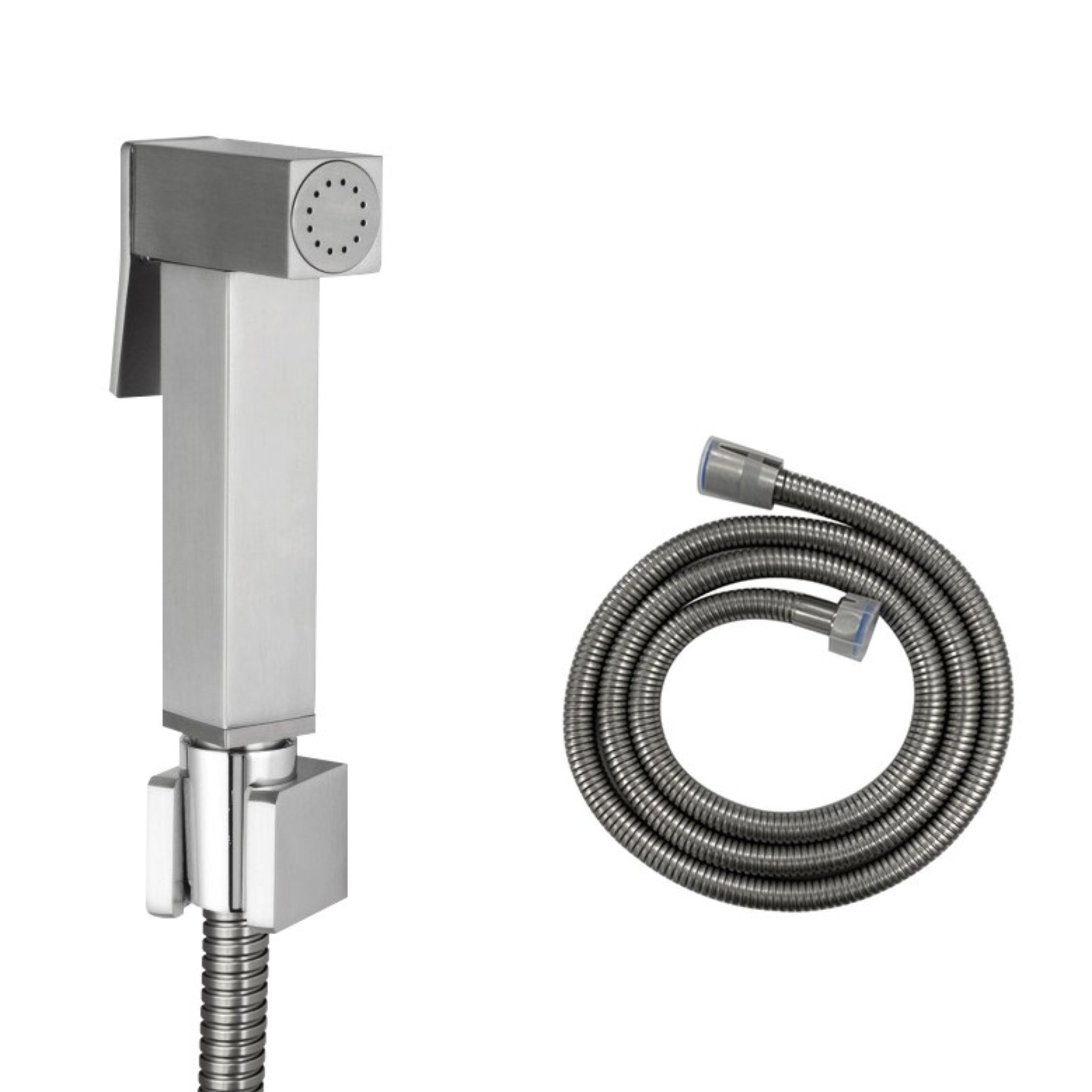 AQUAPERLA TOILET BIDET SPRAY KIT BRUSHED NICKEL 111MM