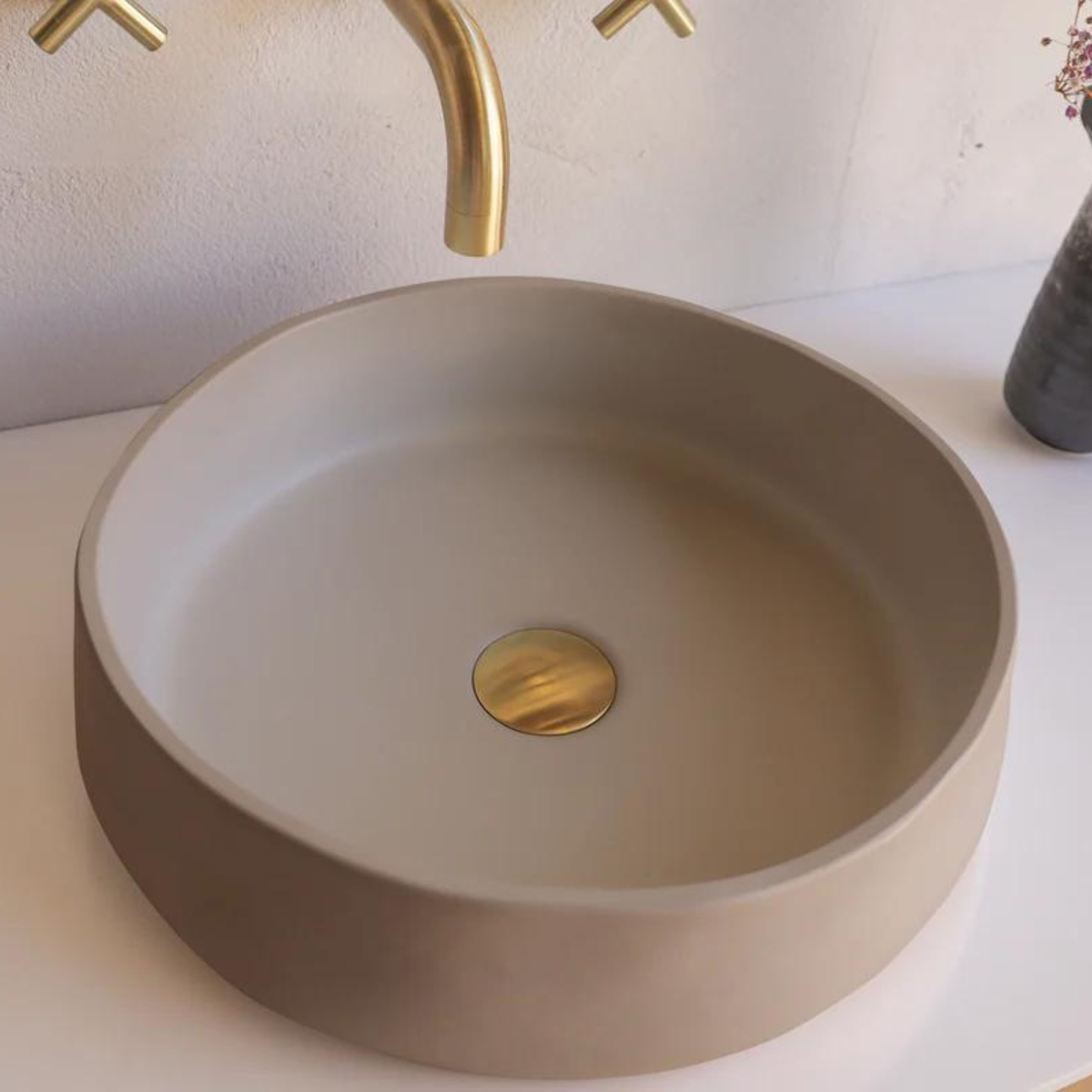NOOD CO CONSCIOUS RANGE MILL ABOVE COUNTER / WALL HUNG BASIN MUSHROOM 380MM