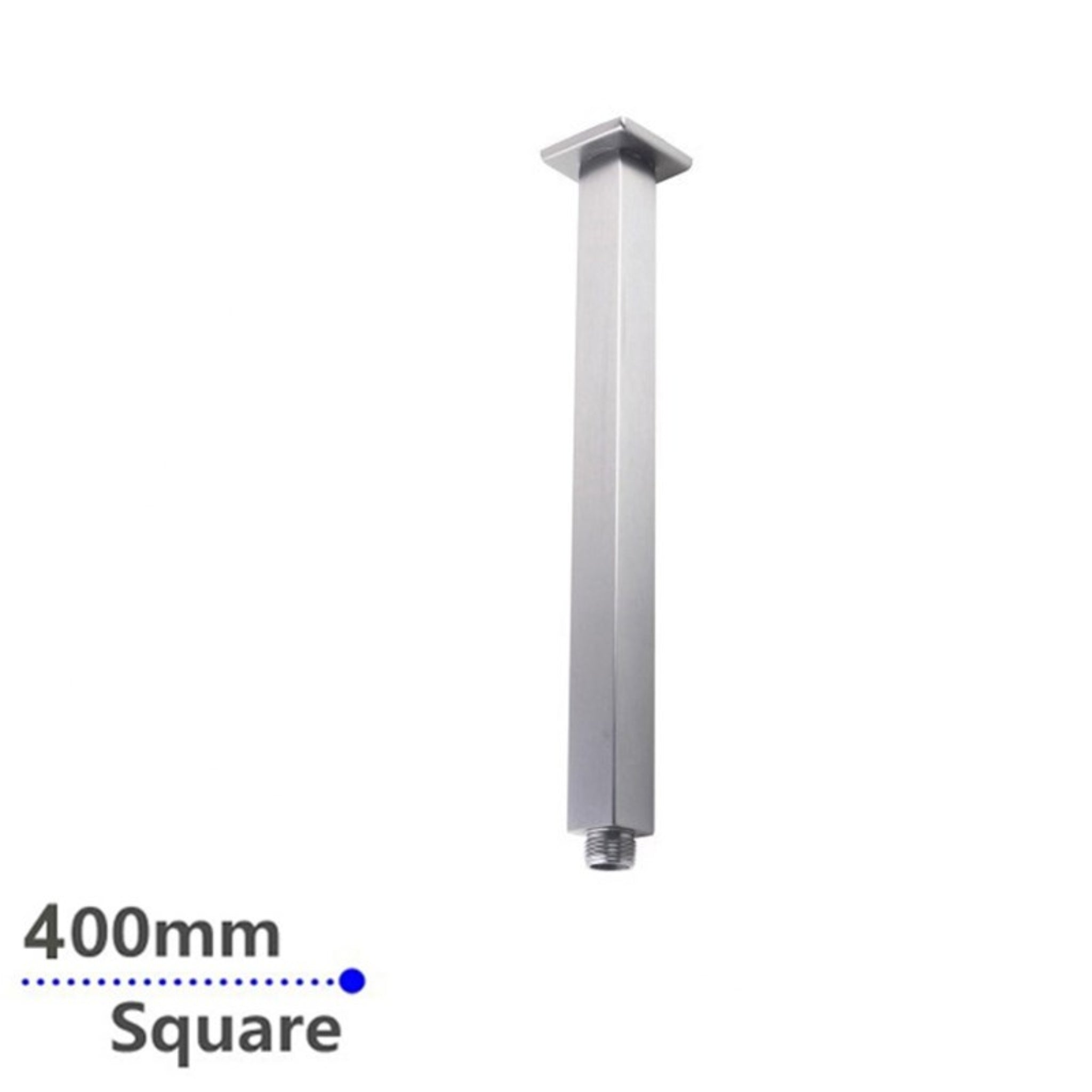 AQUAPERLA SQUARE CEILING SHOWER ARM 400MM CHROME