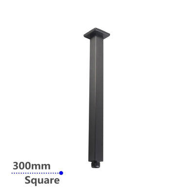 AQUAPERLA SQUARE CEILING SHOWER ARM 300MM GUNMETAL