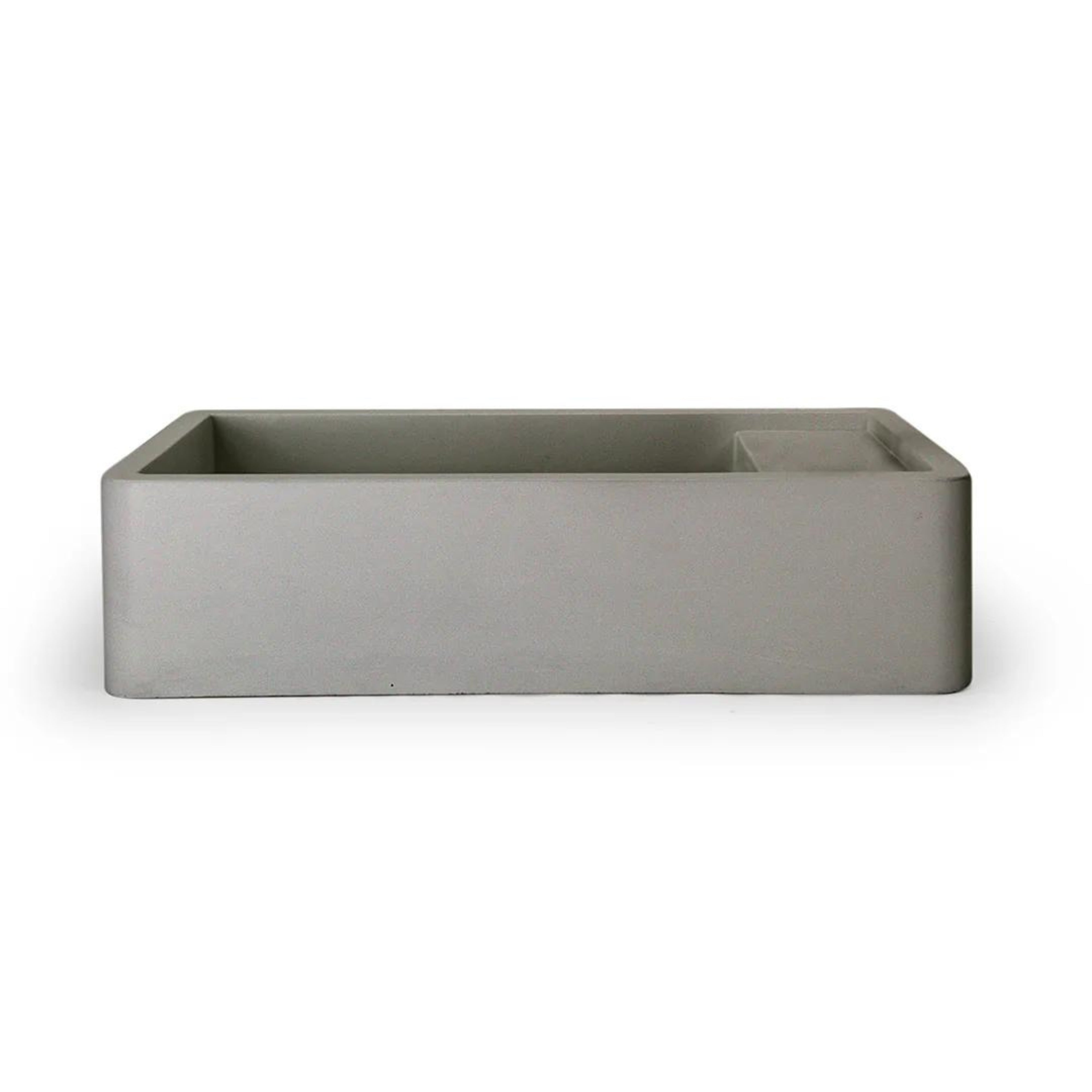 NOOD CO SHELF 01 ABOVE COUNTER / WALL HUNG BASIN MID TONE GREY 440MM