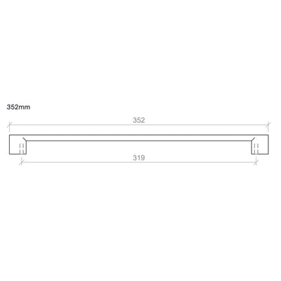 TIMBERLINE SQUARE HANDLE BLACK (AVAILABLE IN 224MM AND 352MM)