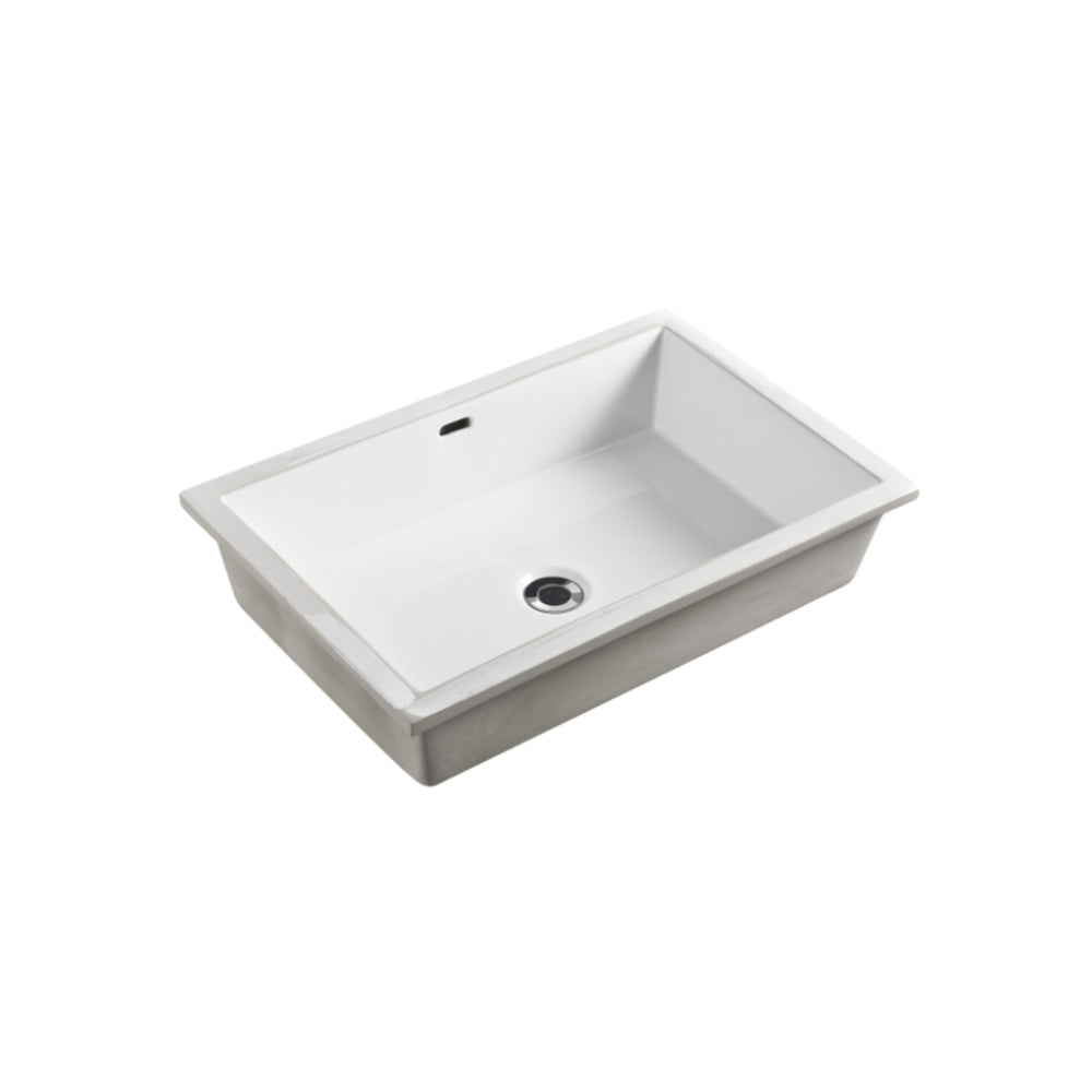 OLIVERI OSLO RECTANGULAR UNDERMOUNT BASIN WHITE 600MM