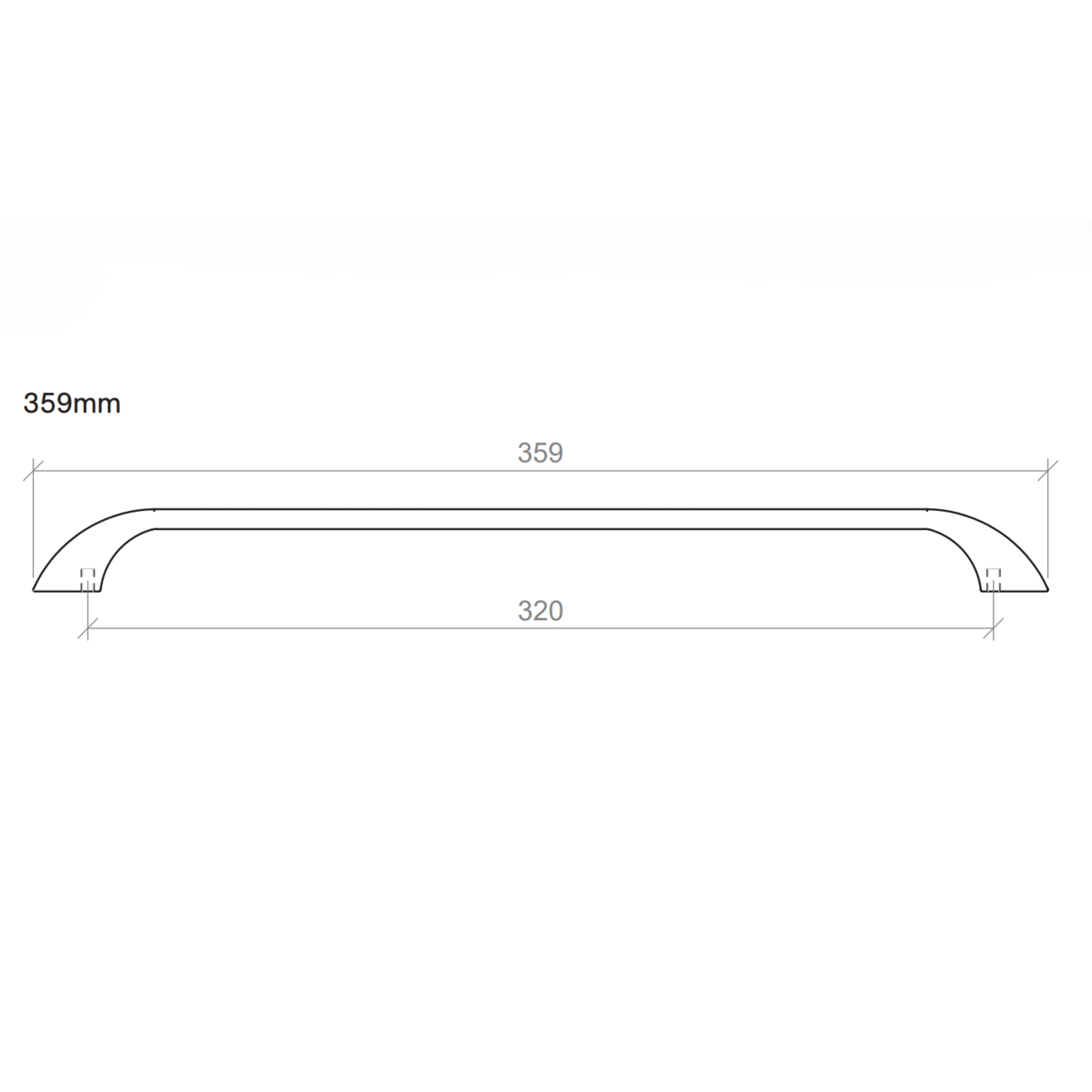 TIMBERLINE CURVE HANDLE CHROME (AVAILABLE IN 198MM AND 359MM)