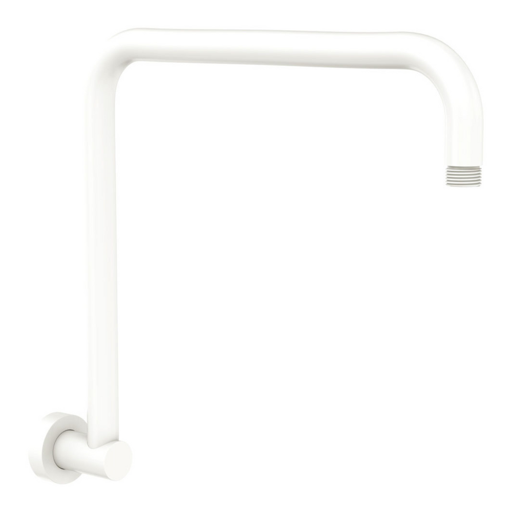FIENZA ROUND FIXED GOOSENECK SHOWER ARM 322MM MATTE WHITE