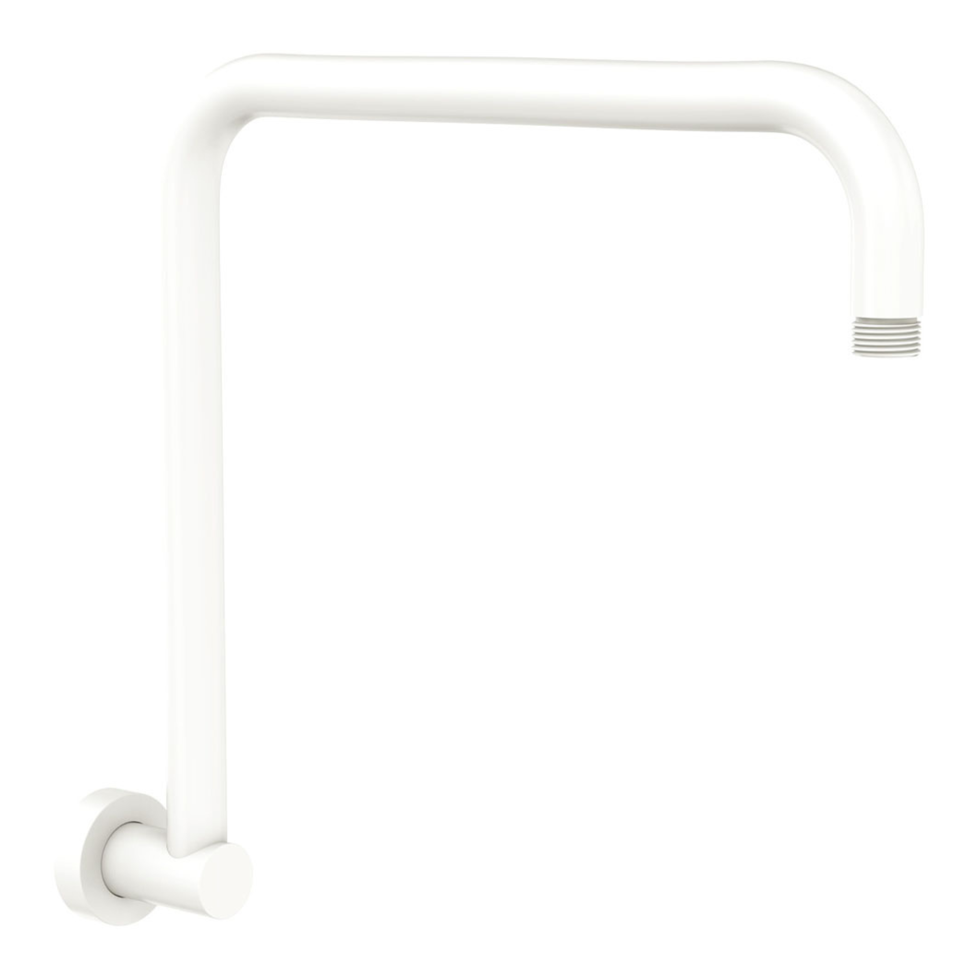 FIENZA ROUND FIXED GOOSENECK SHOWER ARM 322MM MATTE WHITE