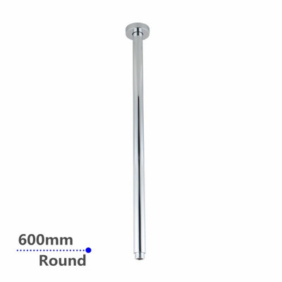 AQUAPERLA ROUND CEILING SHOWER ARM 600MM CHROME