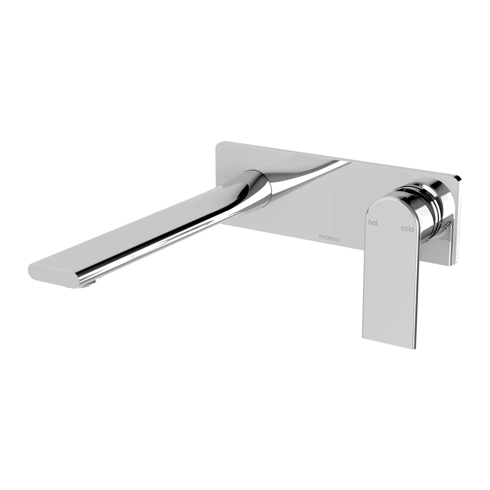 PHOENIX TEEL SWITCHMIX LEAD FREE WALL BASIN AND BATH MIXER SET 200MM CHROME