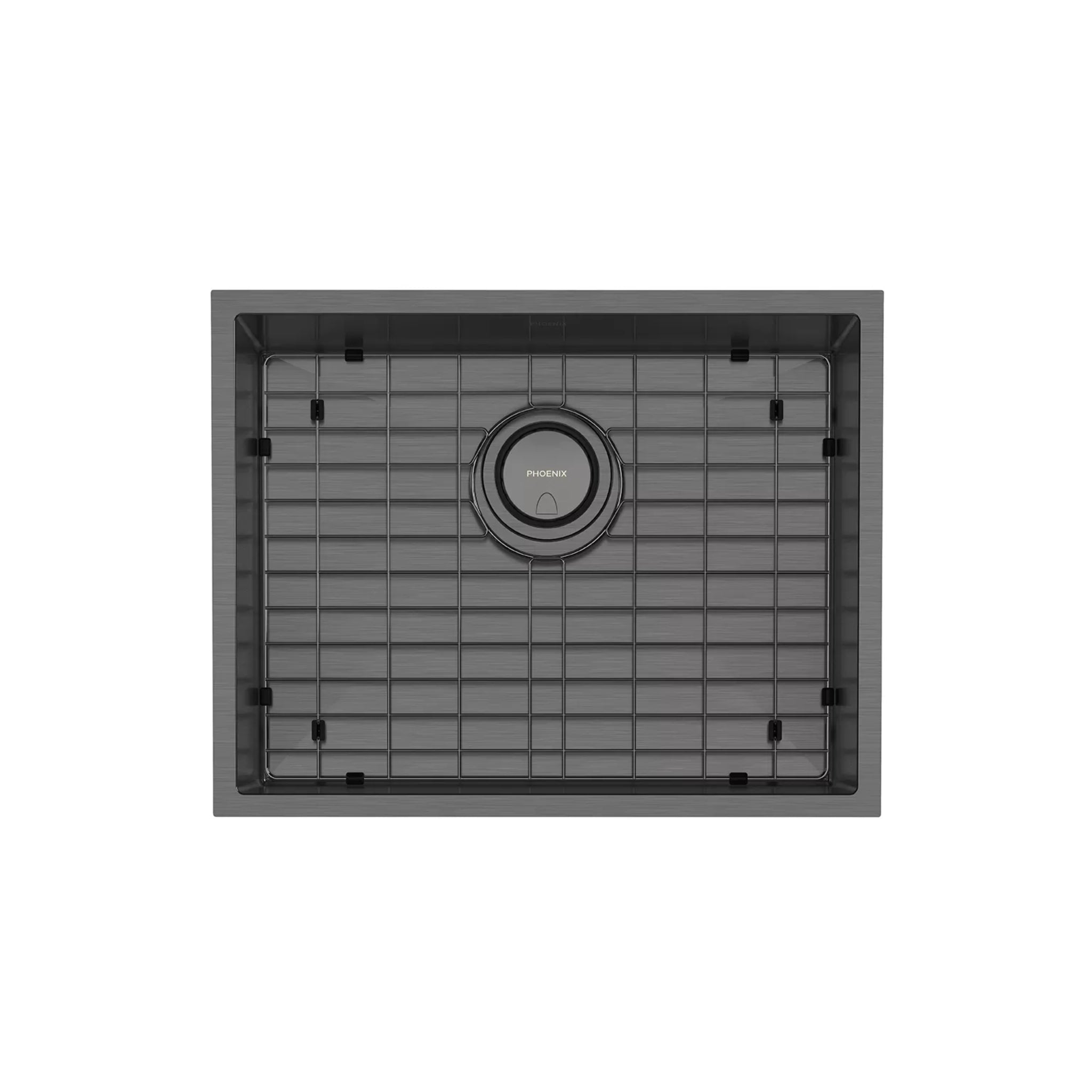 PHOENIX 4000 SERIES LARGE SINGLE BOWL SINK 573MM BRUSHED CARBON