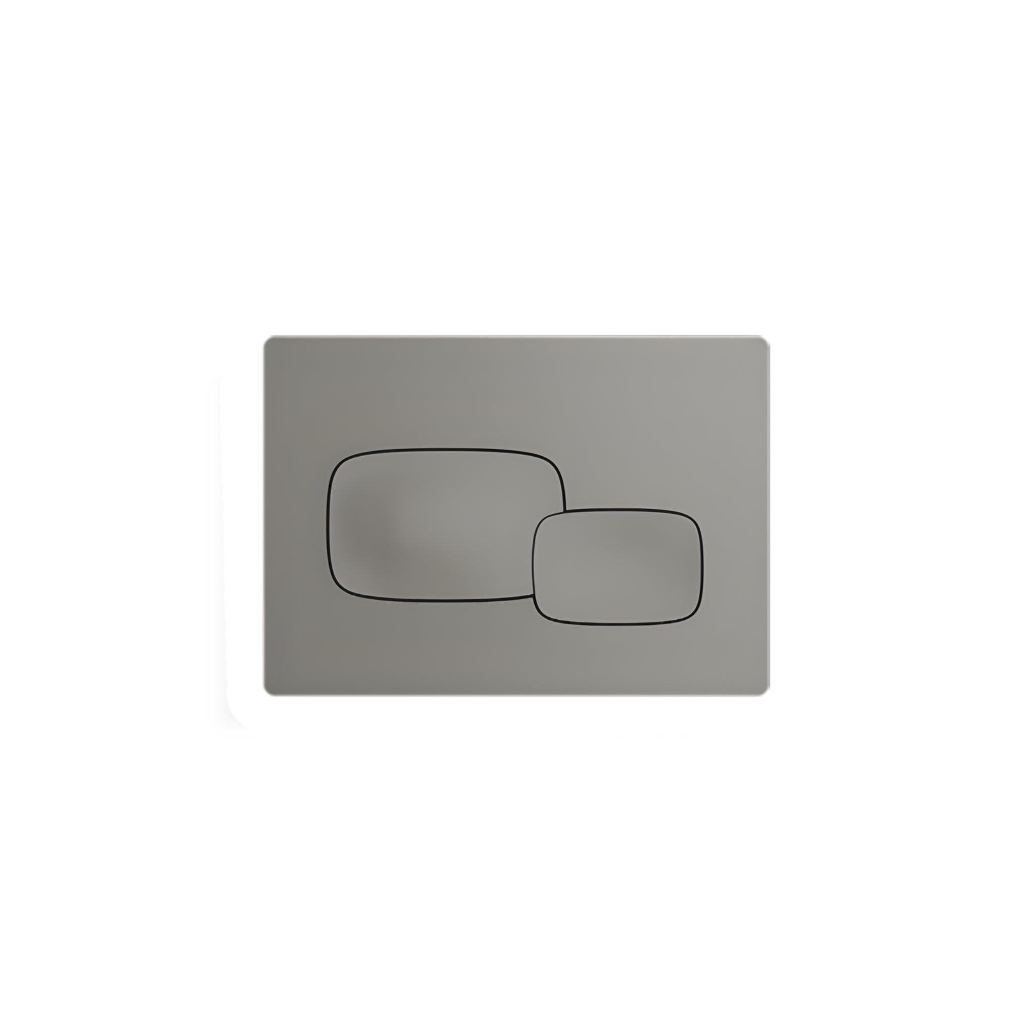 KOHLER PEBBLE PNEUMATIC FLUSH PLATE 225MM TITANIUM