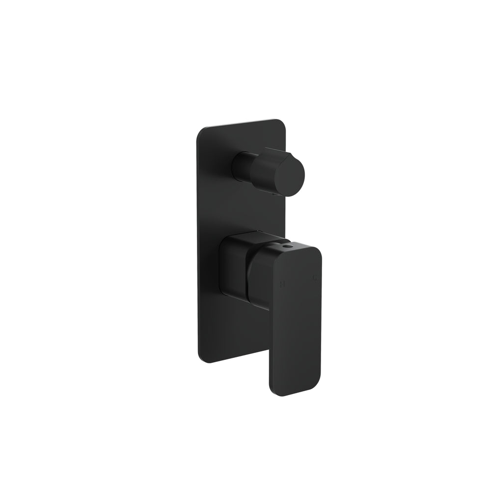 LINSOL ZIA WALL MIXER WITH DIVERTER 177MM MATTE BLACK