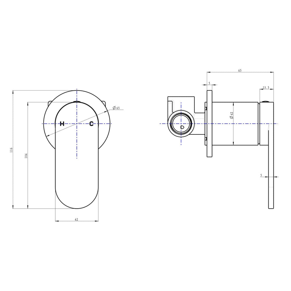 LINSOL CAPO WALL MIXER 116MM BRUSHED NICKEL