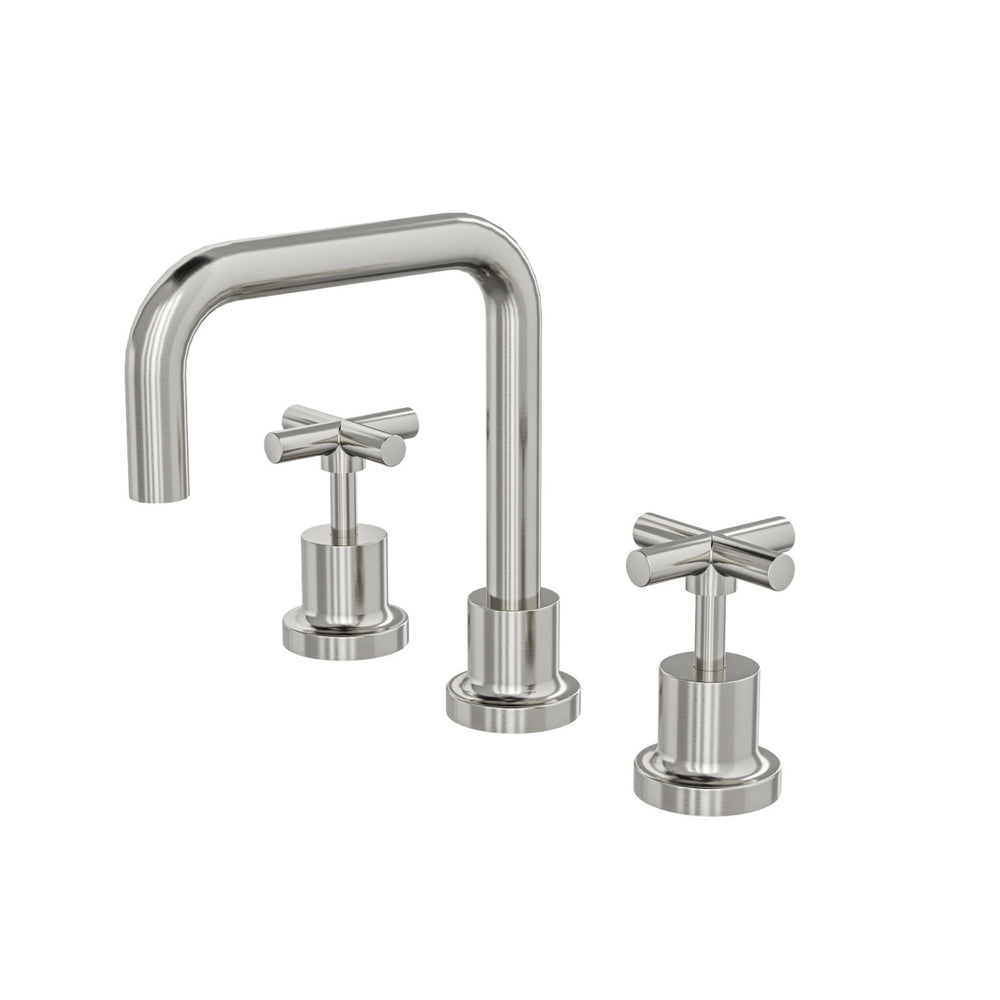 LINSOL TRE CROSS HANDLE BASIN SET BRUSHED NICKEL