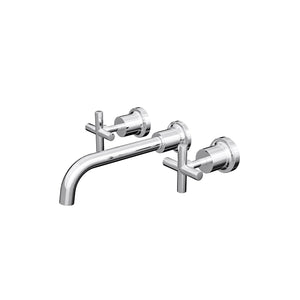 LINSOL TRE CROSS HANDLE BATH SET CHROME