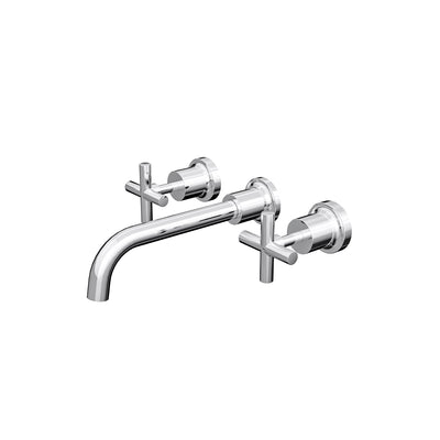 LINSOL TRE CROSS HANDLE BATH SET CHROME
