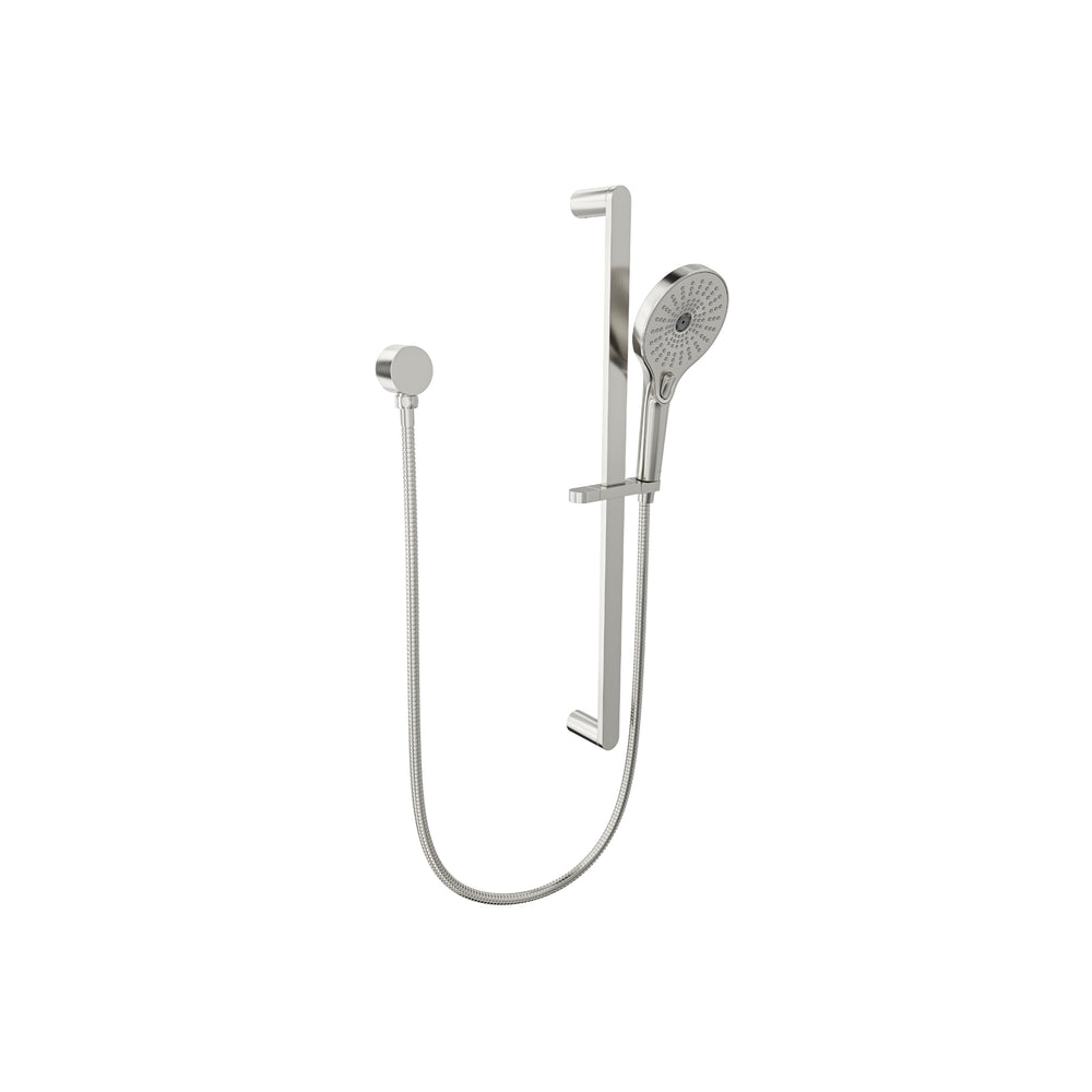 LINSOL OCEANJET SLIDING SHOWER RAIL 681MM BRUSHED NICKEL
