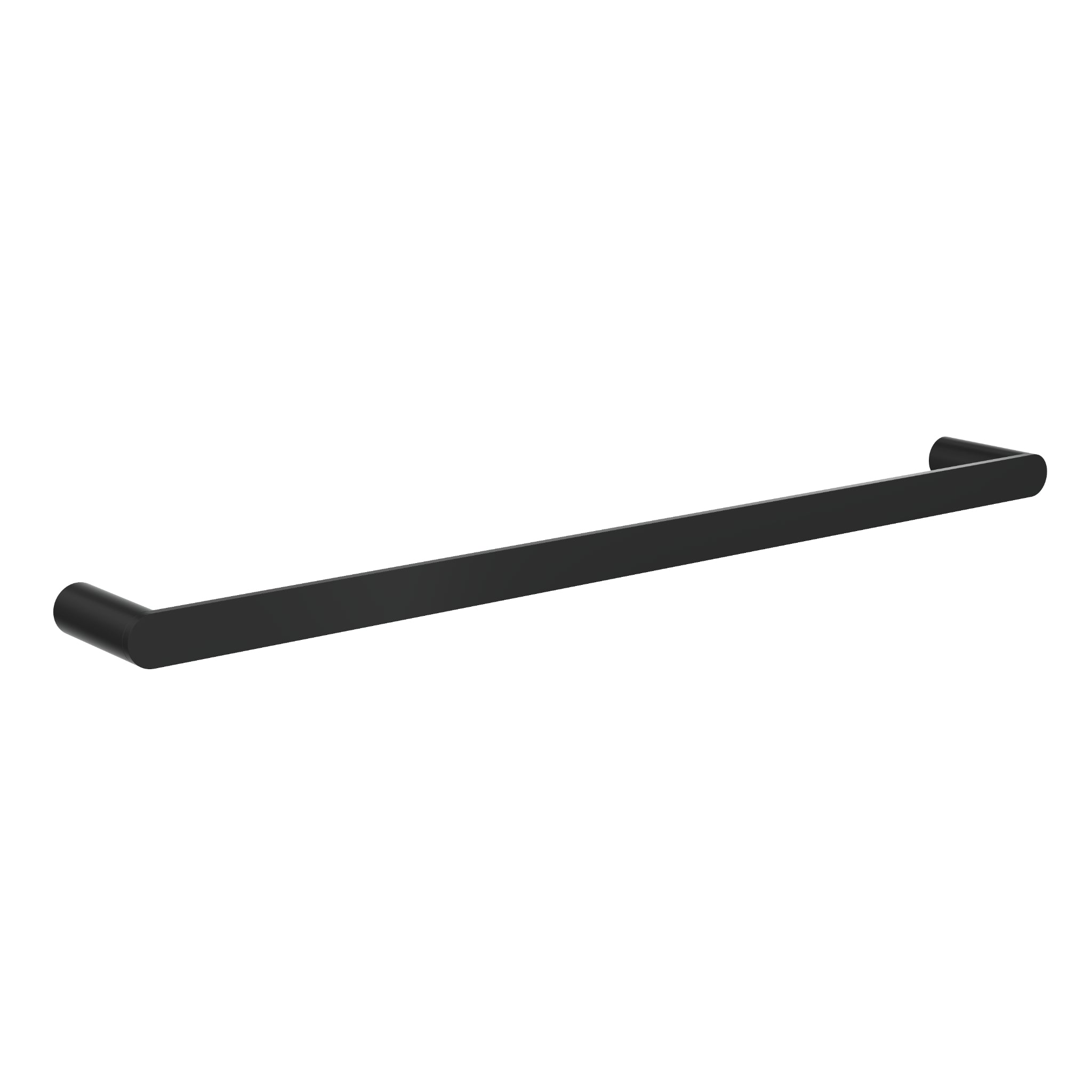 LINSOL CIRCLE SINGLE TOWEL RAIL MATTE BLACK (AVAILABLE IN 600MM AND 800MM)