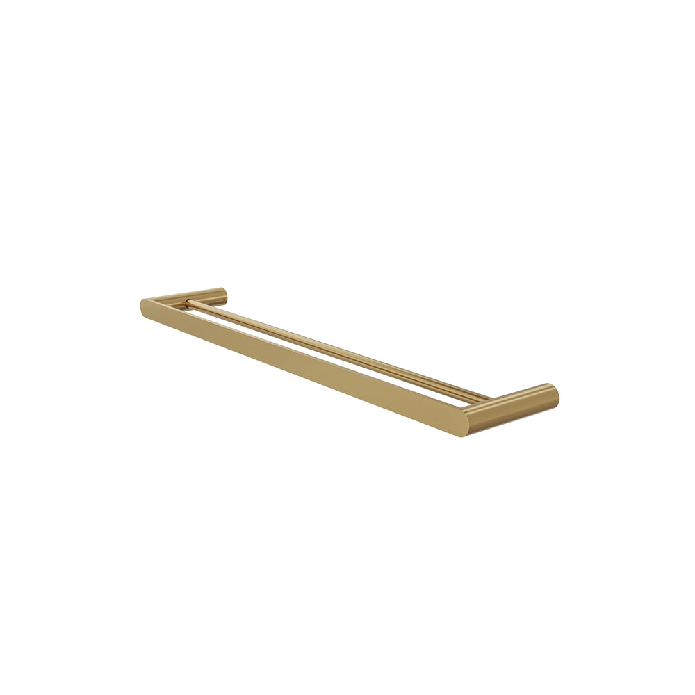 LINSOL CIRCLE DOUBLE TOWEL RAIL BRUSHED BRASS (AVAILABLE IN 600MM AND 800MM)