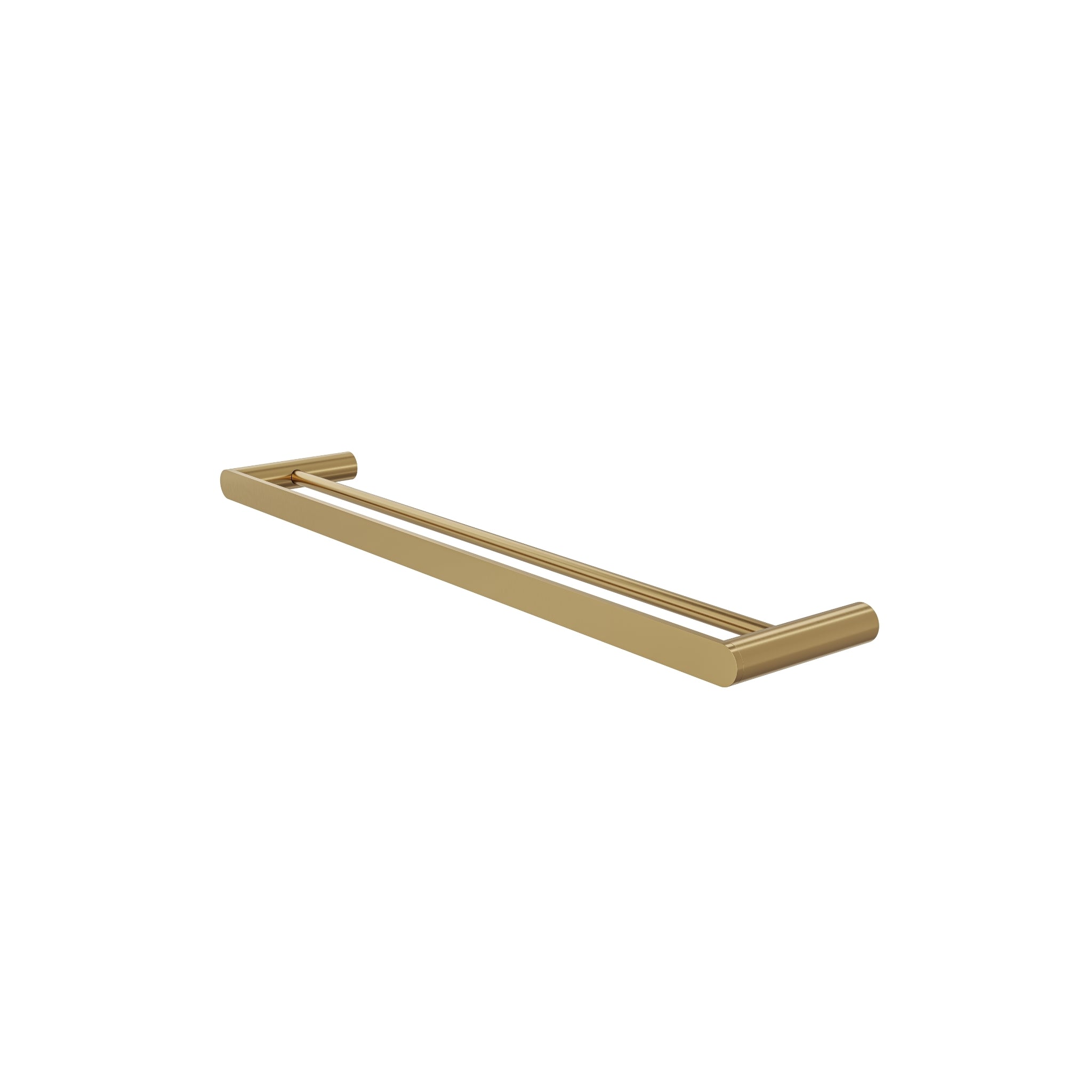 LINSOL CIRCLE DOUBLE TOWEL RAIL BRUSHED BRASS (AVAILABLE IN 600MM AND 800MM)