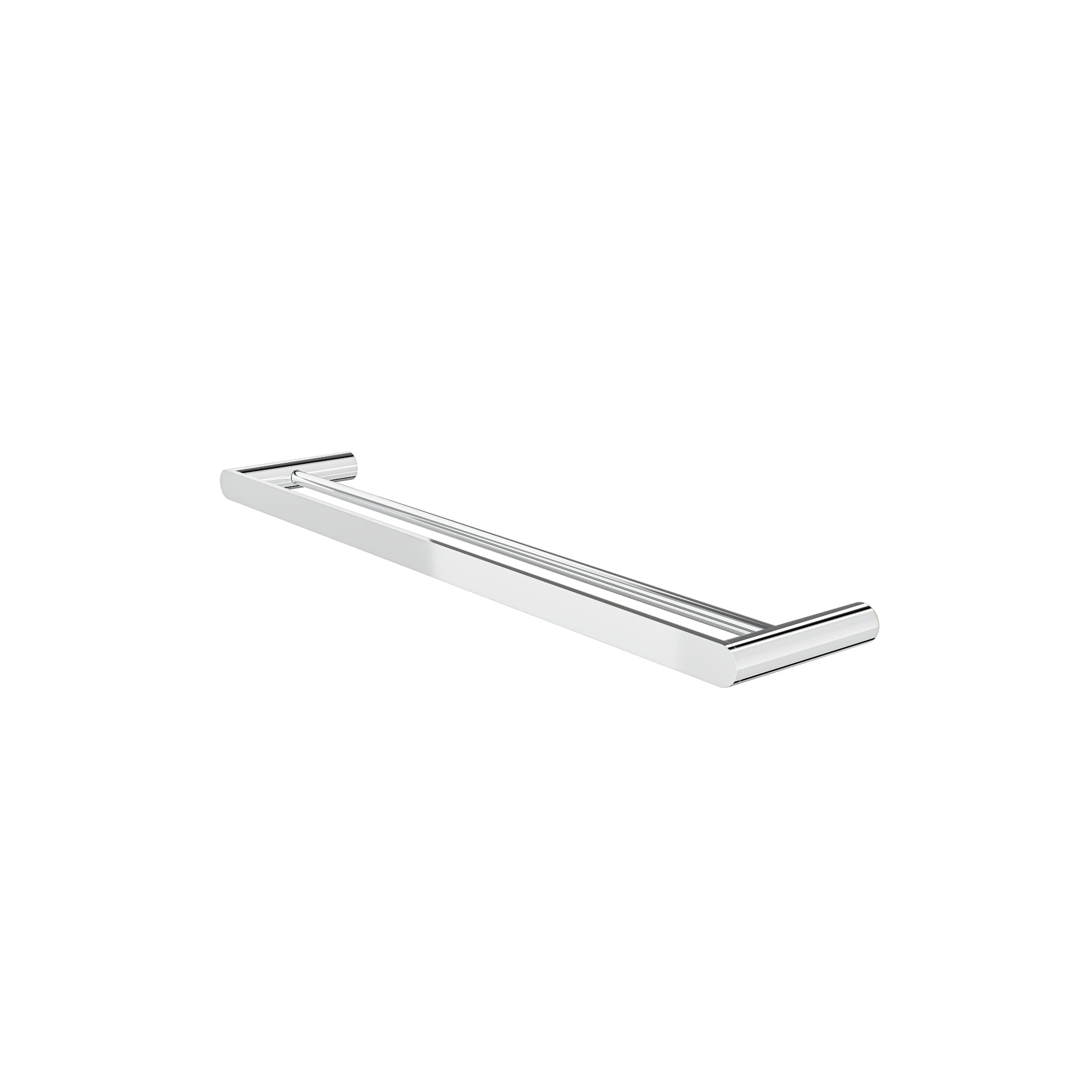LINSOL CIRCLE DOUBLE TOWEL RAIL CHROME (AVAILABLE IN 600MM AND 800MM)