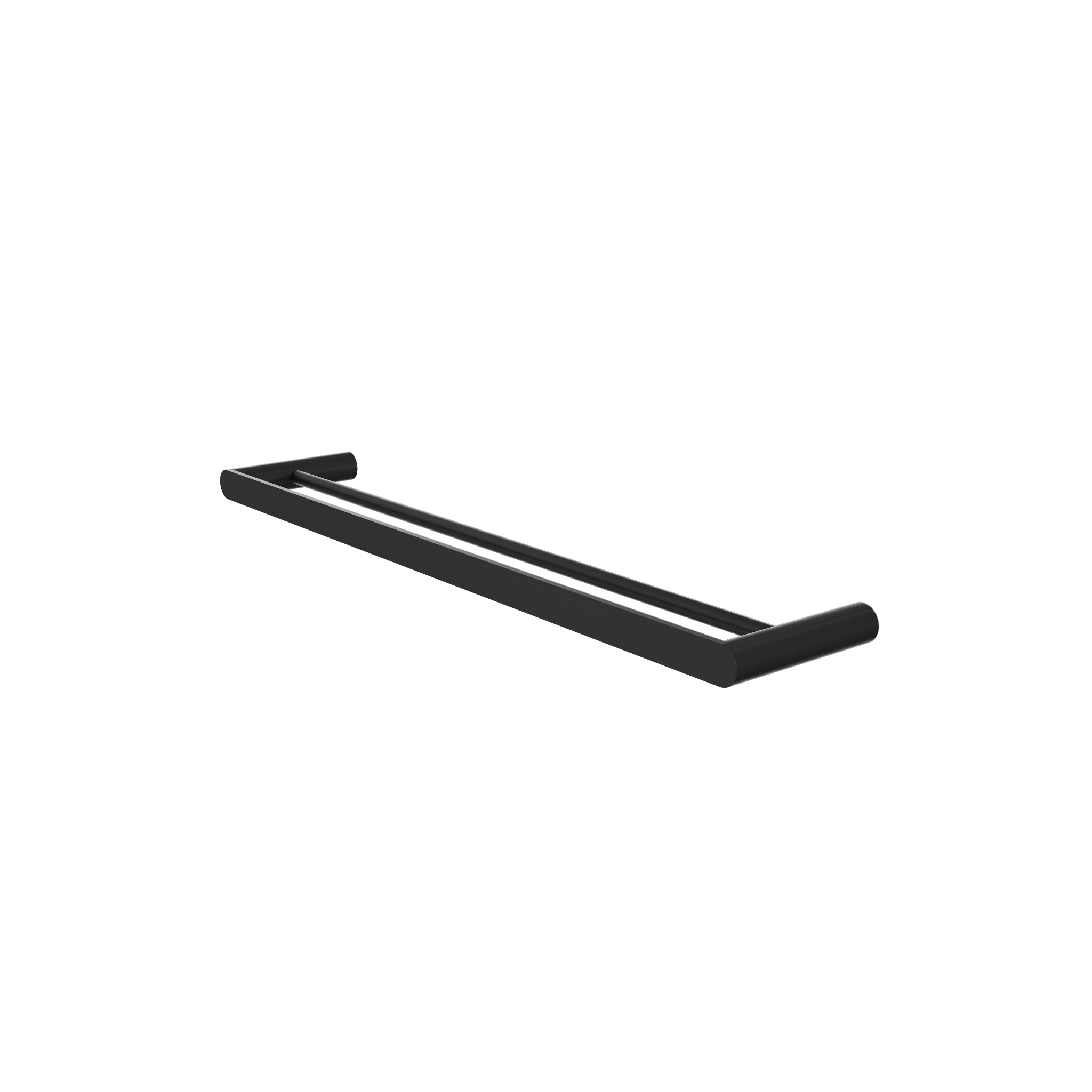 LINSOL CIRCLE DOUBLE TOWEL RAIL MATTE BLACK (AVAILABLE IN 600MM AND 800MM)