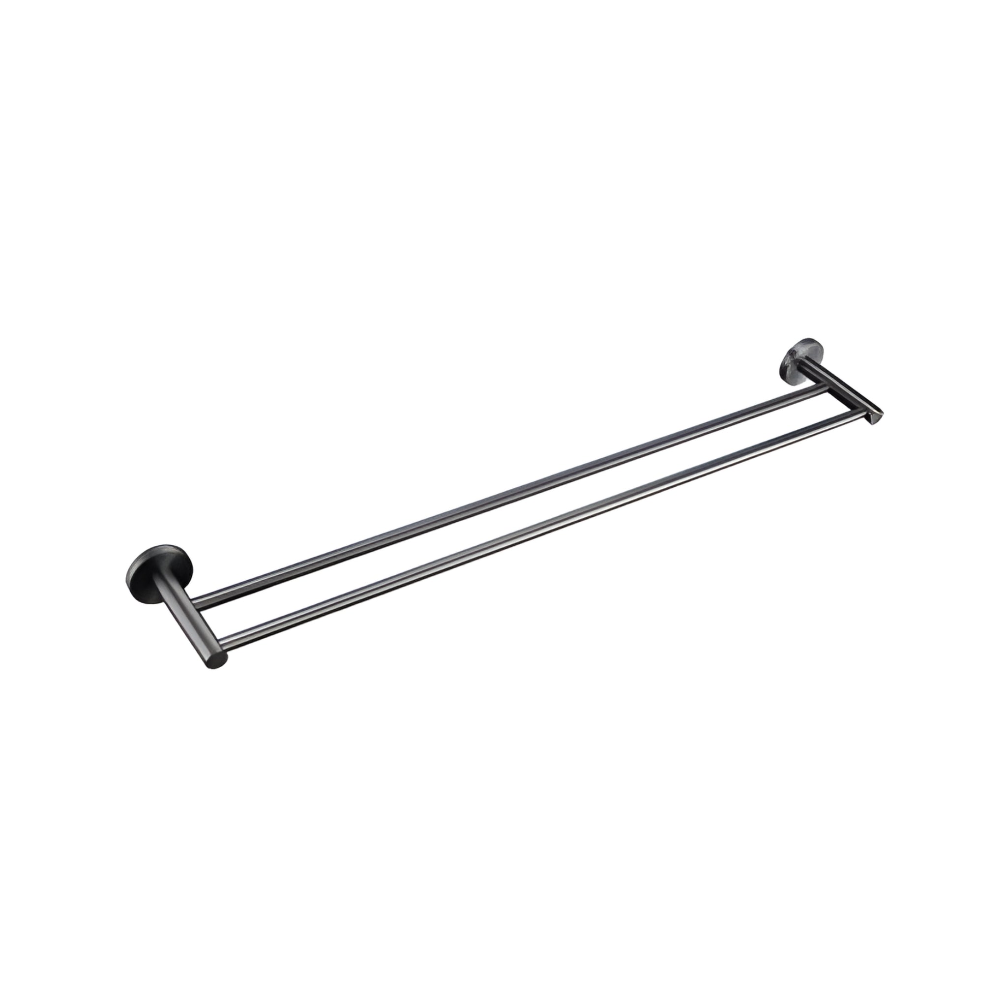 LINSOL LUX S2 LEAD FREE NON HEATED DOUBLE TOWEL RAIL 800MM GUN METAL