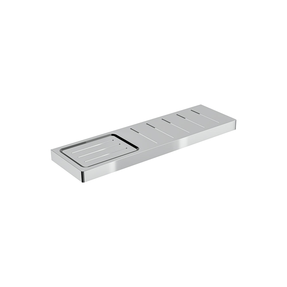 LINSOL CIRCLE METAL SHELF WITH SOAP DISH CHROME