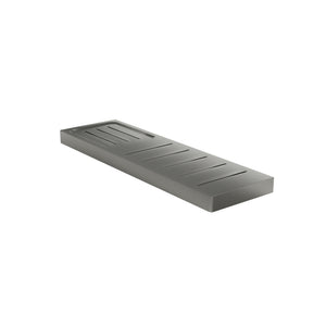 LINSOL CIRCLE METAL SHELF WITH SOAP DISH GUN METAL