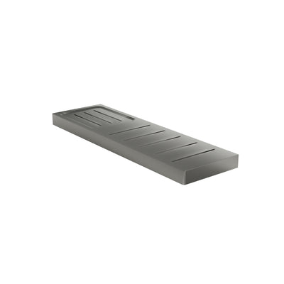 LINSOL CIRCLE LEAD FREE METAL SHELF WITH SOAP DISH GUN METAL