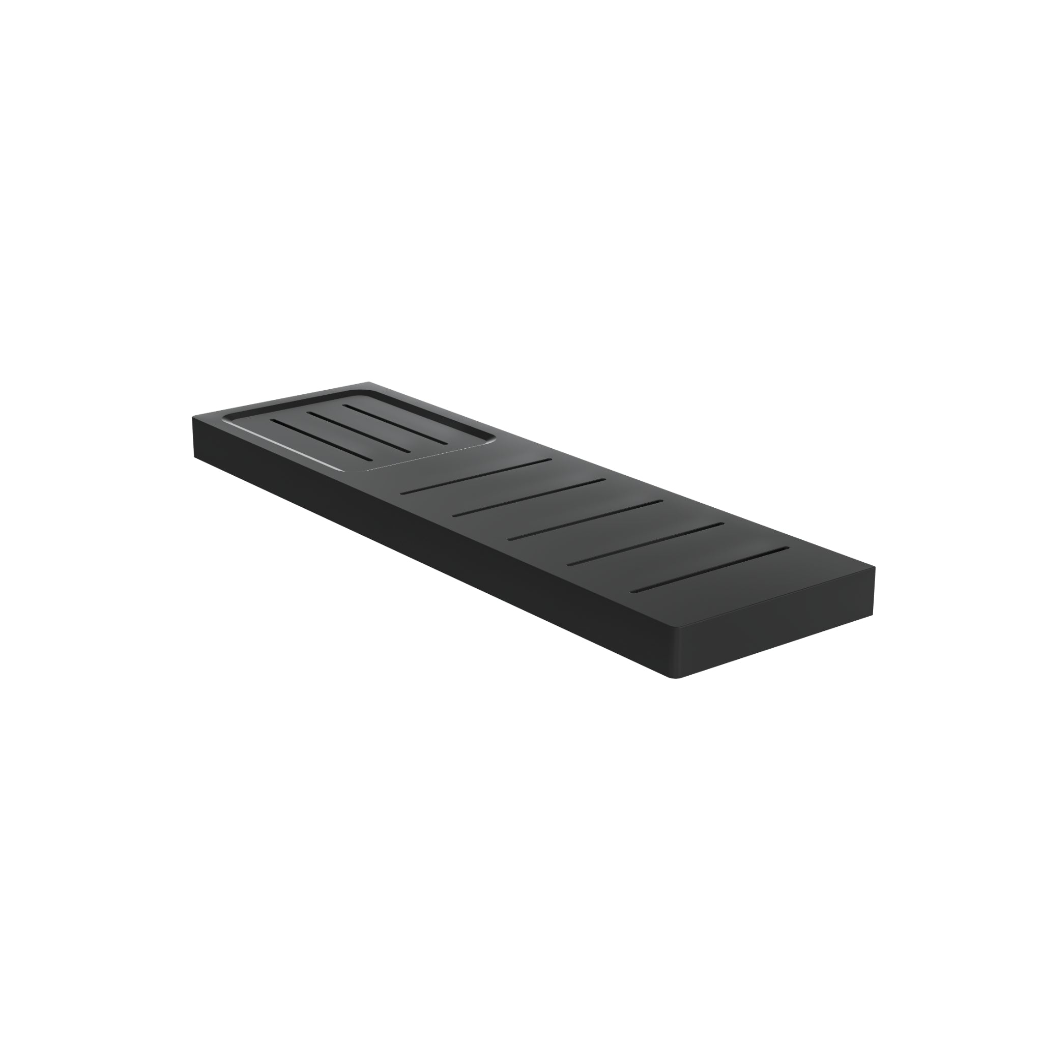 LINSOL CIRCLE LEAD FREE METAL SHELF WITH SOAP DISH MATTE BLACK